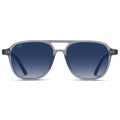 Crystal Mist / Blue Gradient Lens || Women's Square Frame Sunglasses in Crystal Mist with Blue Gradient Polarized Lenses