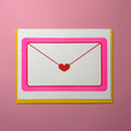Heart Envelope Riso Print GREETING CARD