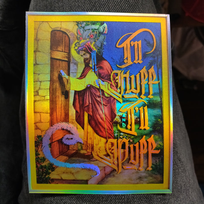 I'll Huff and I'll puff Calligraphy XL STiCKER by Death and Taxes
