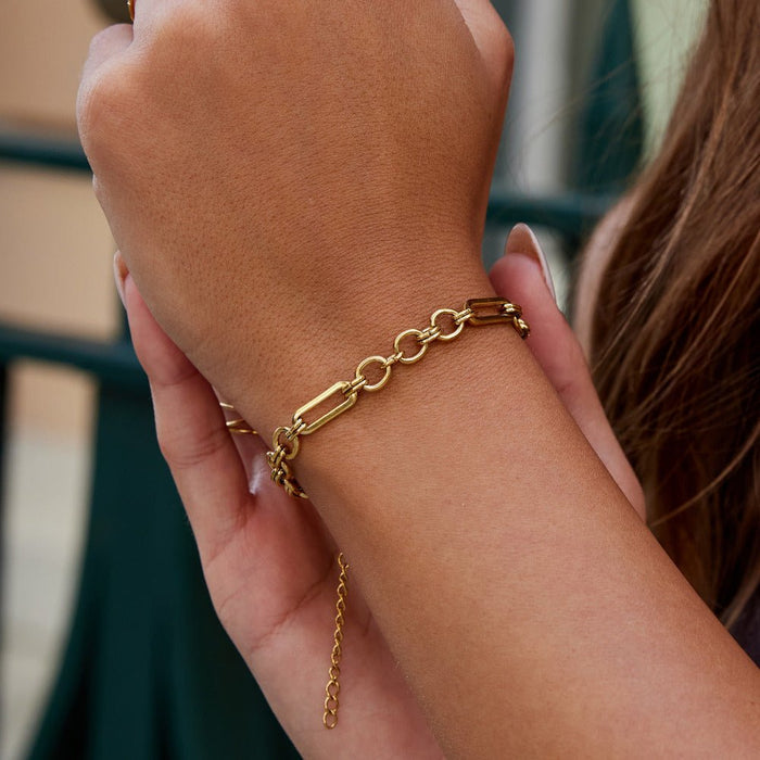 Iris Chunky Gold Bracelet - Beautiful Earth Boutique