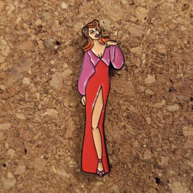 Lady in Red ENAMEL PIN