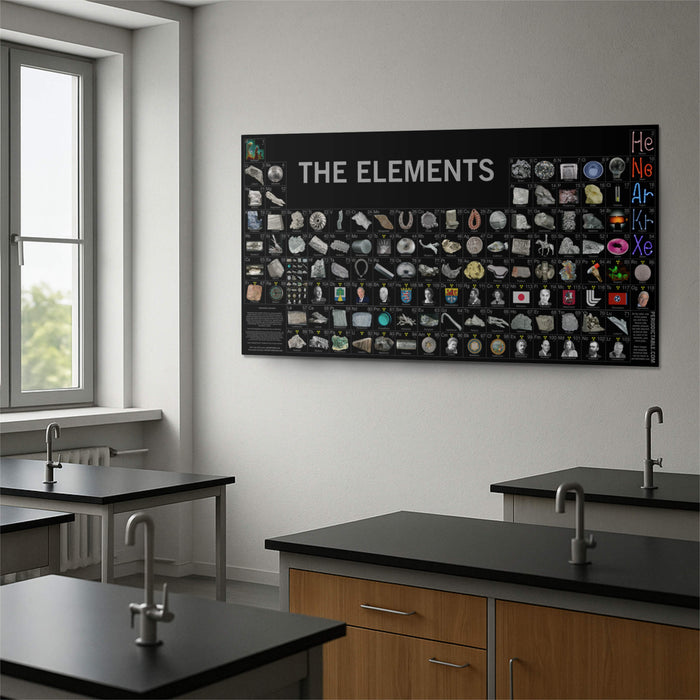 Large Classroom Periodic Table of the Elements Photo Poster by Theodore Gray (53x27 in.)