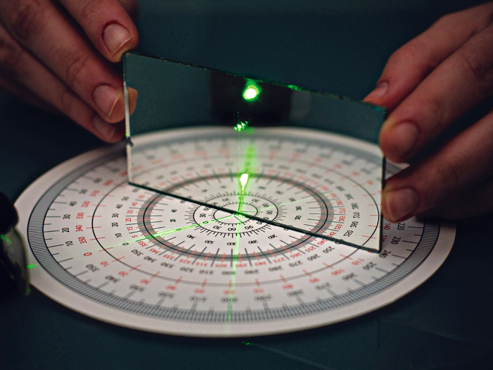 Laser Blox 3-pack of red, violet, and green lasers for the classroom