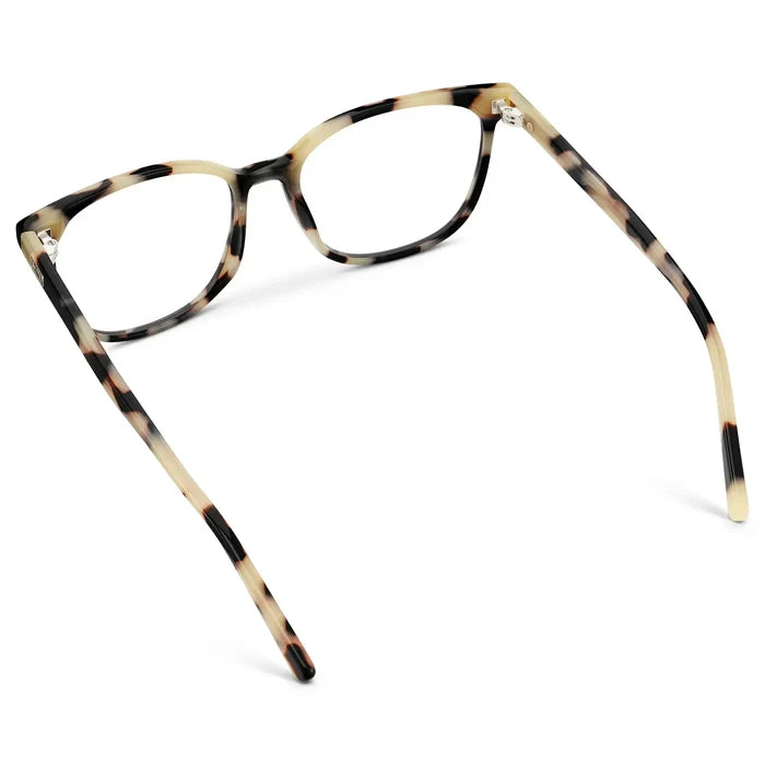 Beige Tortoise || Women's Rectangular Prescription Glasses with a Beige Tortoise Acetate Frame and Clear Lens