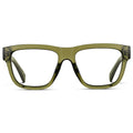 Crystal Saguaro Green || Men's Square Prescription Classes with Crystal Saguaro Green Frame and Clear Lenses on a white background