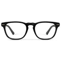 Black || Men's Rectangular Prescription Glasses with Black Acetate Frame and Clear Lens