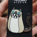 Macho Cat with Teeth ENAMEL PIN