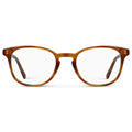 Honey Tortoise || Unisex Blue Light Blocking Glasses with Honey Tortoise Acetate Frame and Clear Lens on a white background
