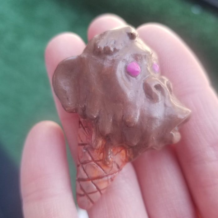 Monkey Ice Cream Cone Hand-sculpted PINS