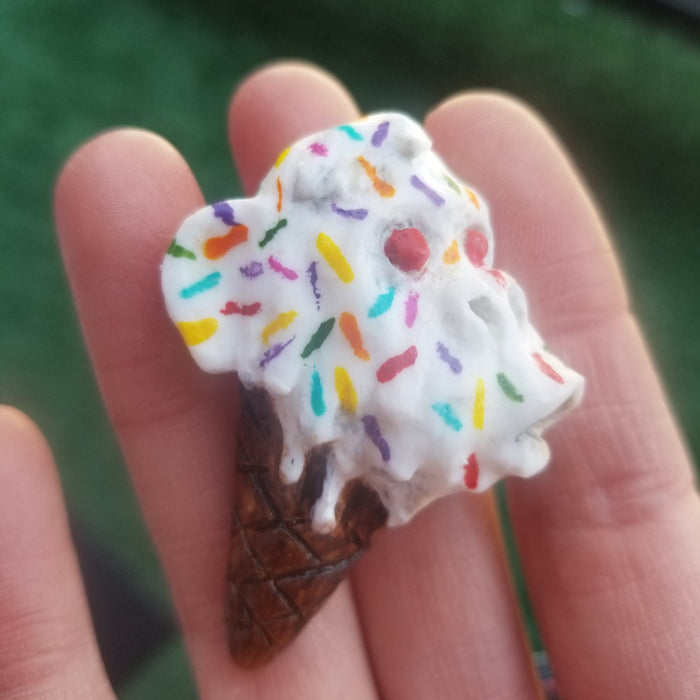 Monkey Ice Cream Cone Hand-sculpted PINS