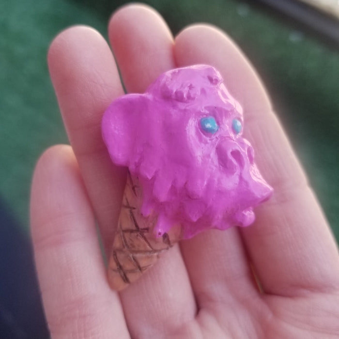 Monkey Ice Cream Cone Hand-sculpted PINS