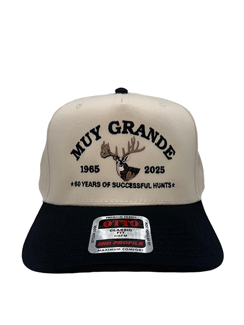 Muy Grande 60th Anniversary Retro Cap - Khaki/Black