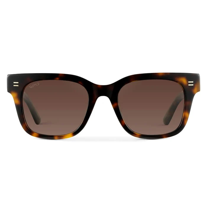 Brown Tortoise / Gradient Brown Lens || Men's Square Acetate Brown Tortoise Frame Sunglasses with Gradient Brown Polarized Lens