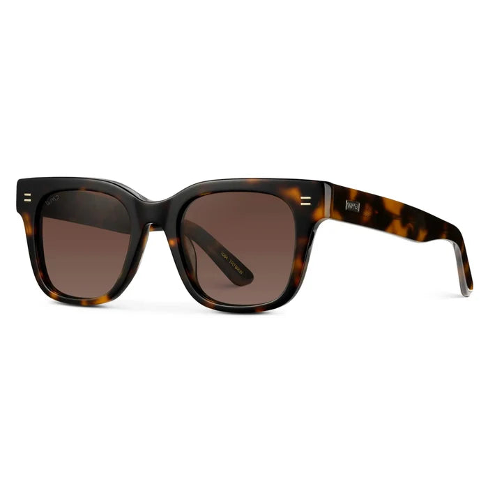Brown Tortoise / Gradient Brown Lens || Men's Square Acetate Brown Tortoise Frame Sunglasses with Gradient Brown Polarized Lens