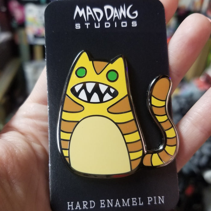 Orange Tabby Cat with Teeth ENAMEL PIN