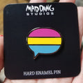 Pansexual Pride Flag Speech Bubble ENAMEL PIN