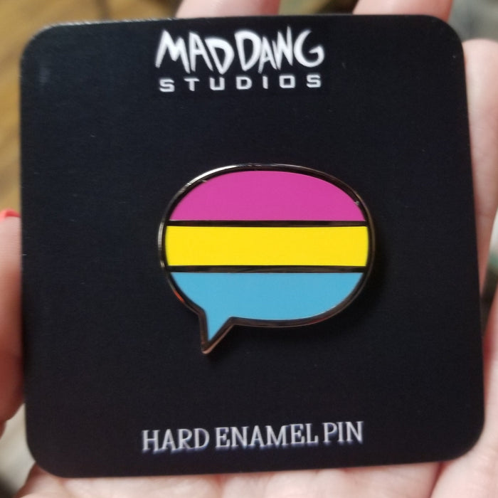 Pansexual Pride Flag Speech Bubble ENAMEL PIN