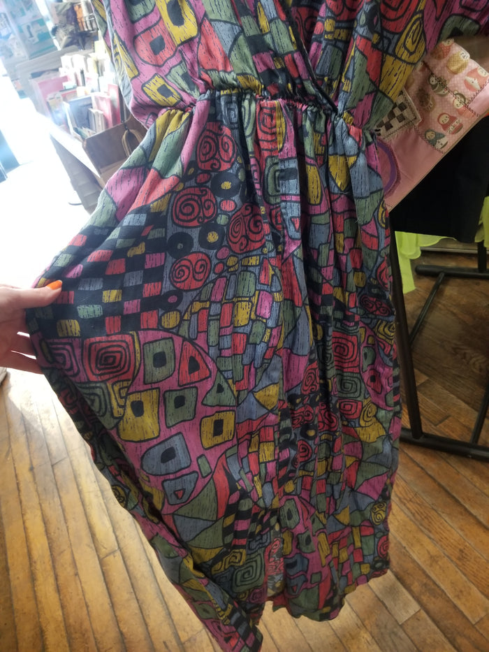 Patchwork Patterned Handmade DRESS