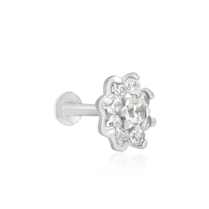 Petal Cluster Silver Nose Pin