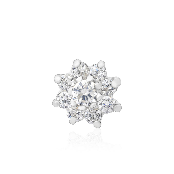 Petal Cluster Silver Nose Pin