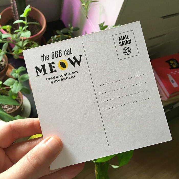 Pizza Cat POSTCARD / Small Print by the666cat