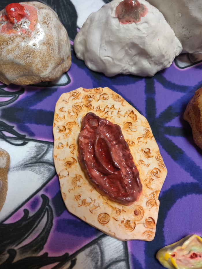 Porcelain Vulva Flat Sculptures by Karen Karuza