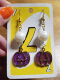Pumpkins and Pearls EARRINGS by Skullduggery Studio