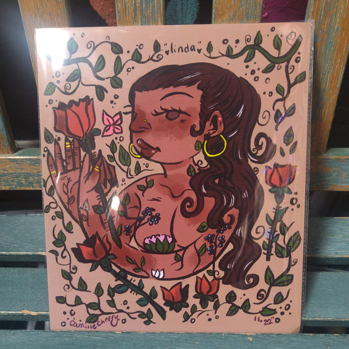 Que Linda PRINT by Camille Cherry