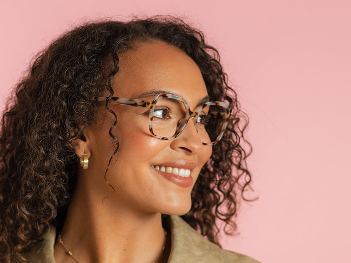 Reading Glasses 'Athena' White Tortoiseshell