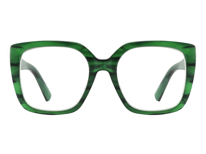 Reading Glasses 'Deirdre' Green Marble