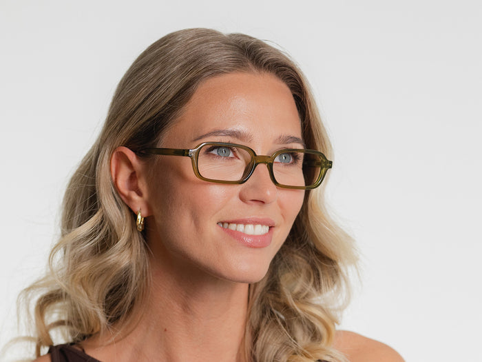 Reading Glasses 'Rae' Olive
