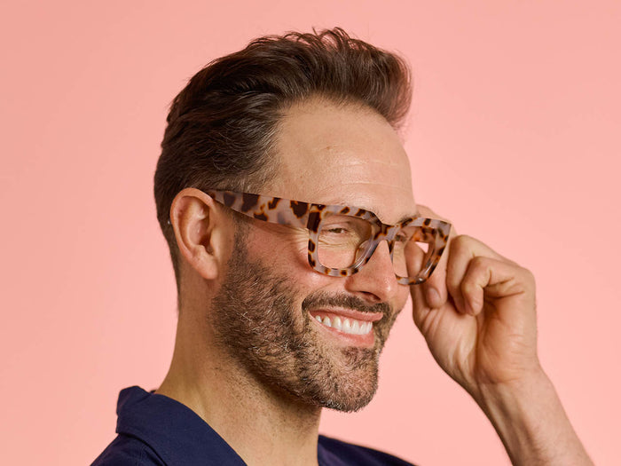 Reading Glasses 'Jordan' White Tortoiseshell