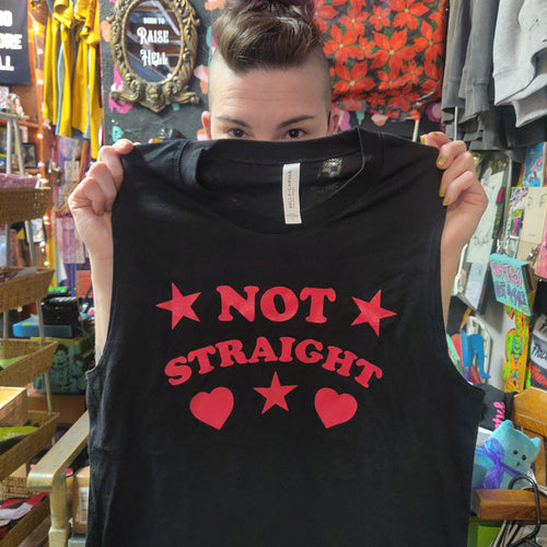 *SALE* Not Straight Sleeveless MUSCLE TEE