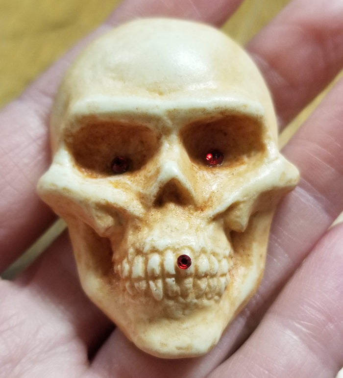 Bone with Red Jeweled Eyes and Tooth