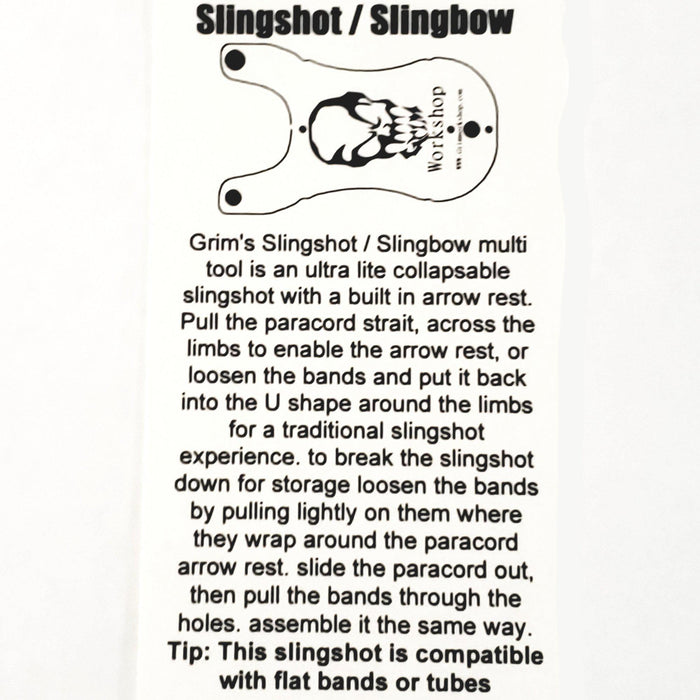 Pocket Sling Shot / Sling Bow Multi Tool Survival Card-Grimworkshop-bugoutbag-bushcraft-edc-gear-edctool-everydaycarry-survivalcard-survivalkit-wilderness-prepping-toolkit