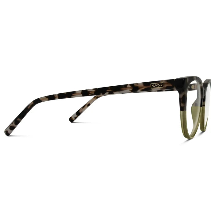 Tortoise Light Crystal Green || Women's Green Cateye Acetate Frame Prescription Glasses with Clear Lenses