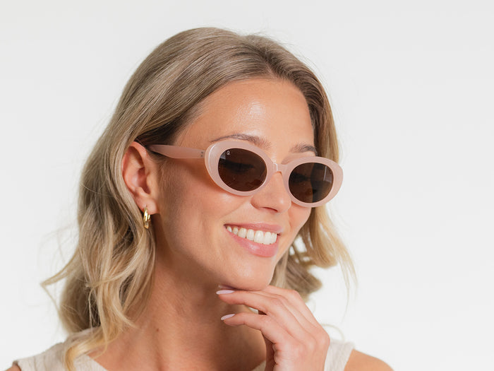 Sunglasses Polarised 'Hepburn' Blush Pink