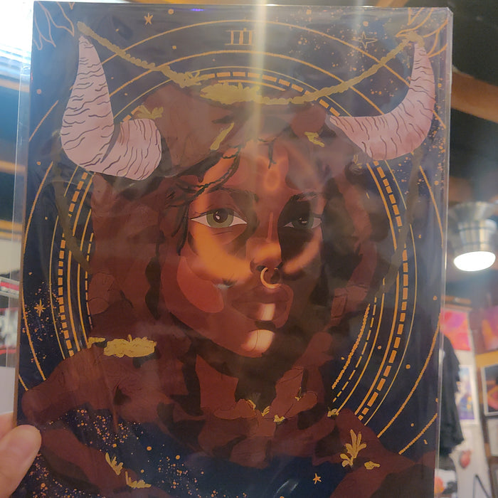Taurus Zodiac PRINT by JazMakes Studio