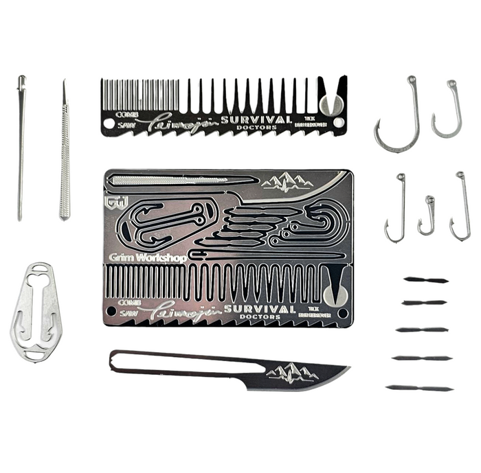 The Teimojin Tan Signature credit card survival multi tool 18 in 1 credit card tool