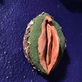 Terracotta Earth One-of-a-kind Vulva WALL ART by VULVAR Productions