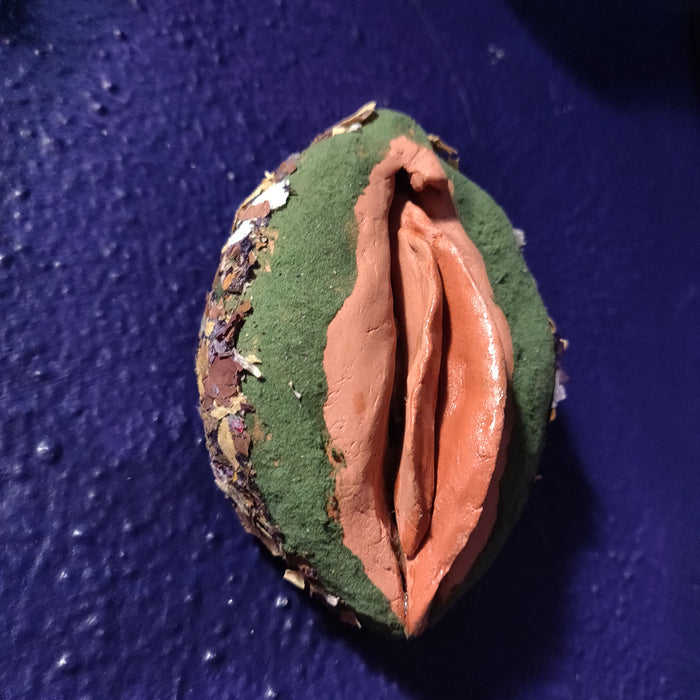 Terracotta Earth One-of-a-kind Vulva WALL ART by VULVAR Productions