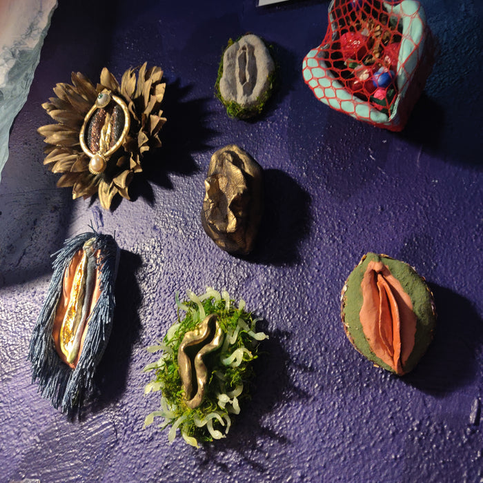 Terracotta Earth One-of-a-kind Vulva WALL ART by VULVAR Productions