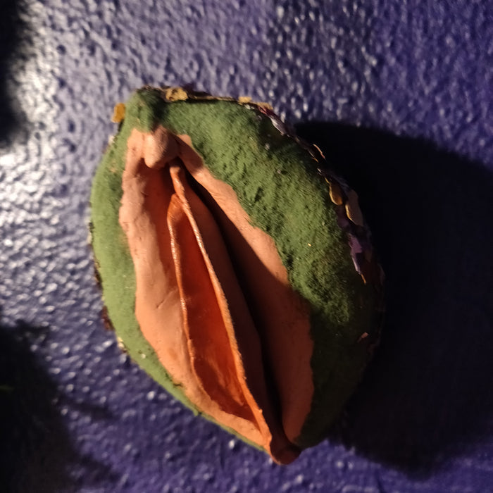 Terracotta Earth One-of-a-kind Vulva WALL ART by VULVAR Productions