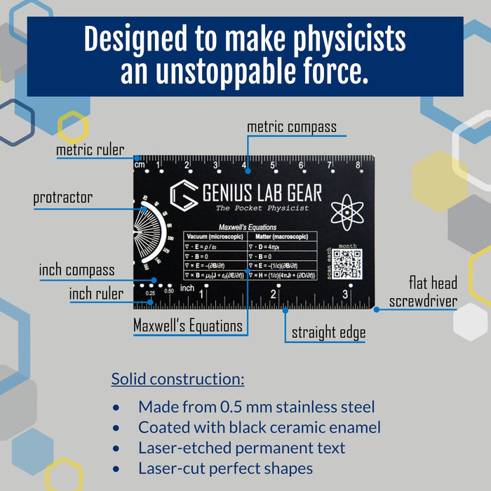 The Pocket Physicist - Wallet Ruler and Unit Conversion Reference