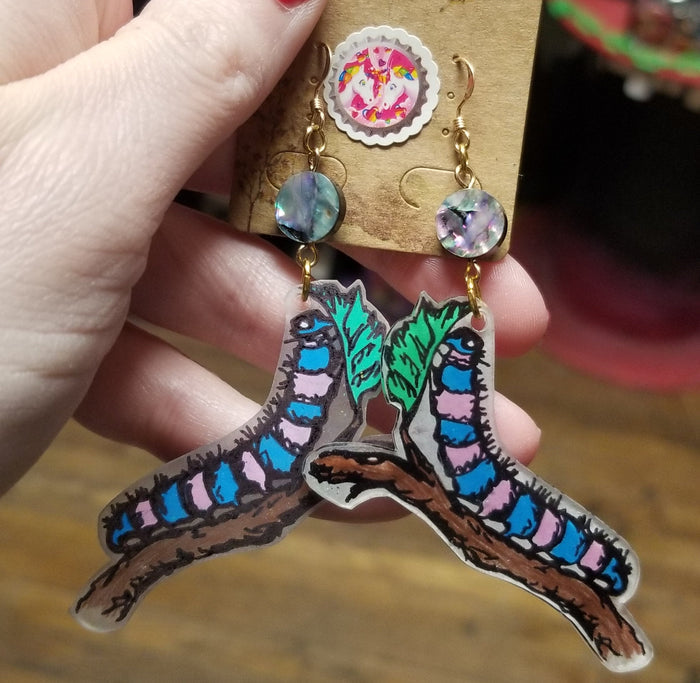 Trans Pride Caterpillar EARRINGS by ThEm's