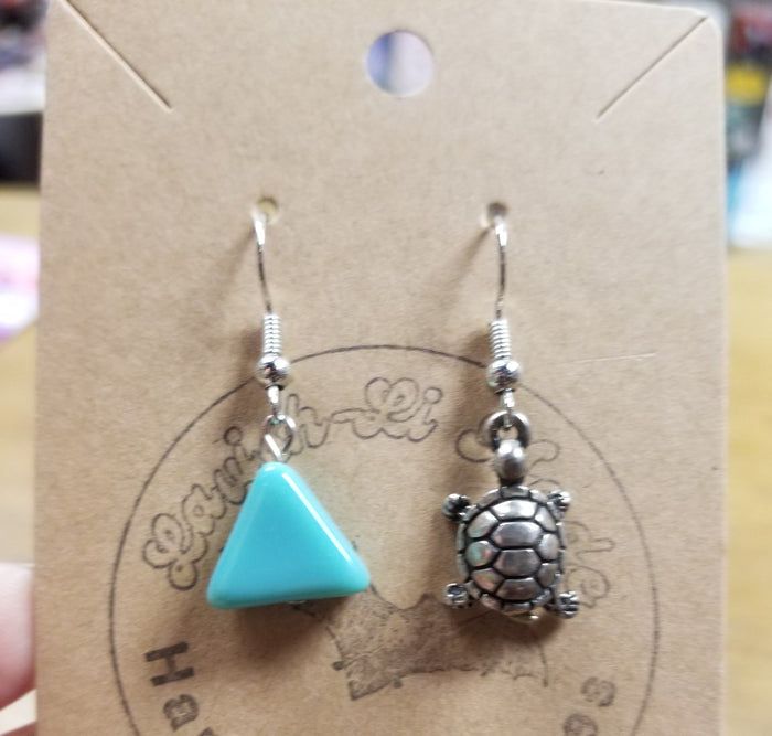 Triangle and Turtle EARRiNGS by Lavish-Li Made