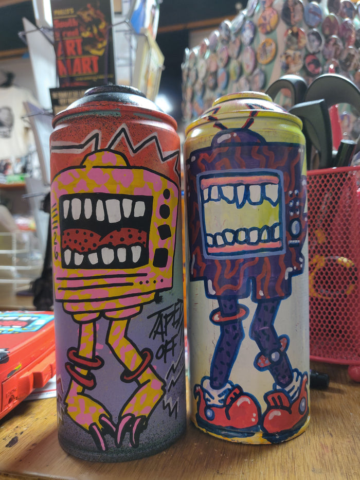 TV Monster Spray Paint Cans by @TapedOffTV