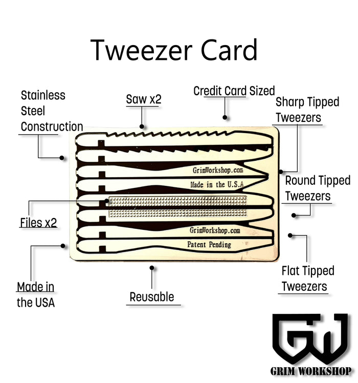 Tweezer Kit Set of Tweezers for first aid and more.