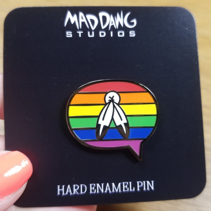 Two Spirit Pride Flag Speech Bubble ENAMEL PIN