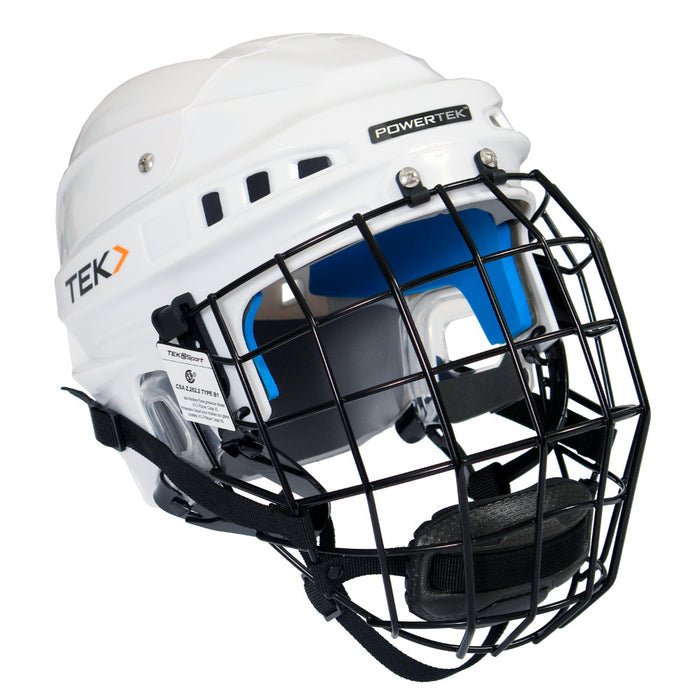 V3.0 CASQUE DE JOUEUR DE HOCKEY AVEC GRILLE POWERTEK - JUNIOR